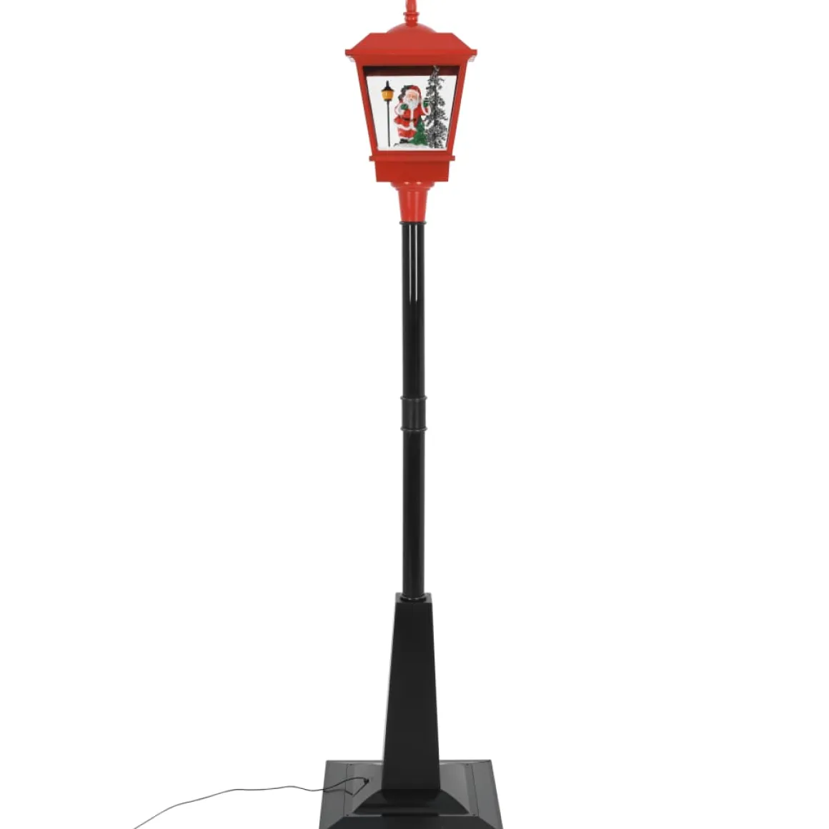 Farola Laponia interior luz LED + melodía rojo 180 cm