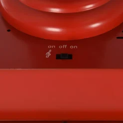 Farola Laponia interior luz LED + melodía rojo 180 cm