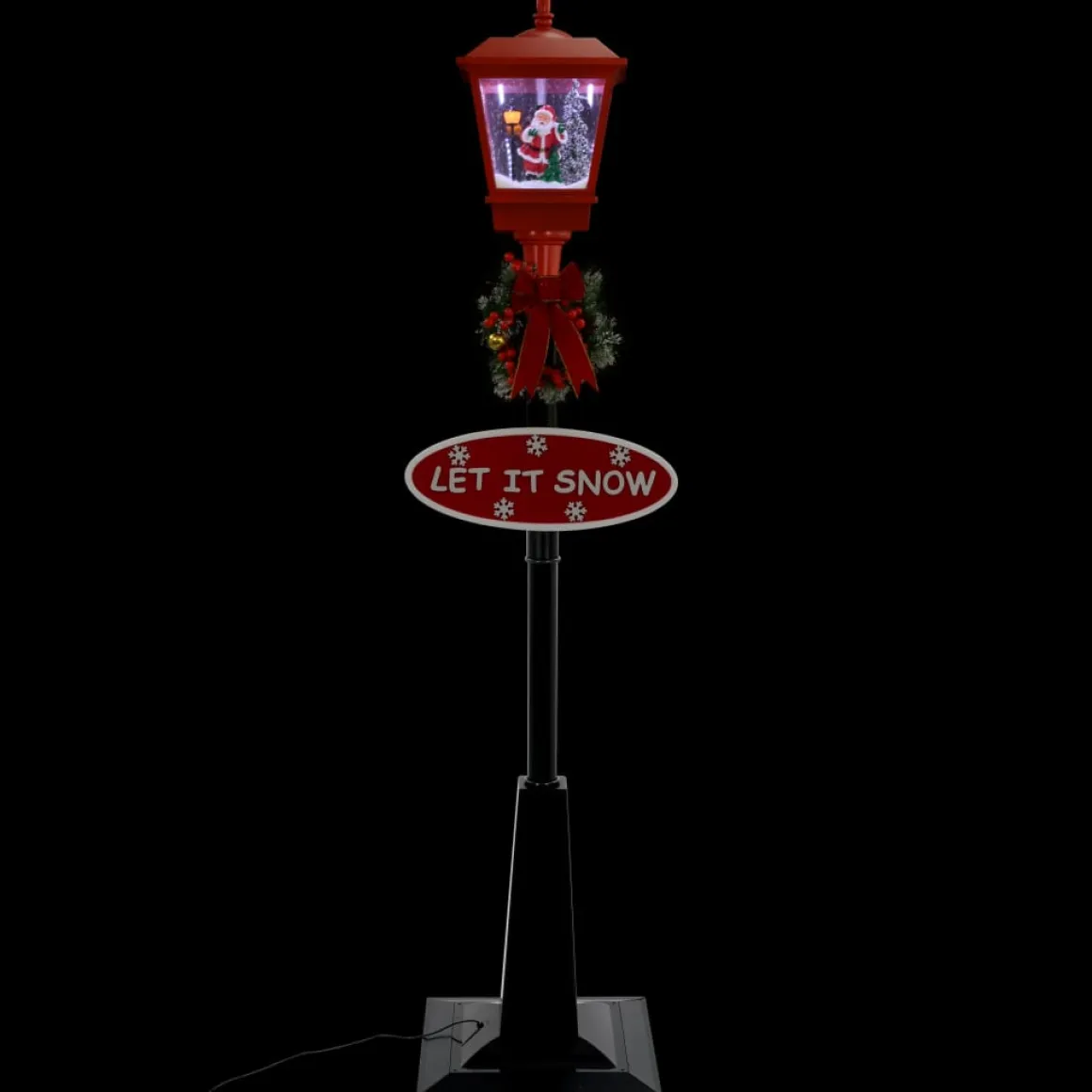 Farola Laponia interior luz LED + melodía rojo 180 cm