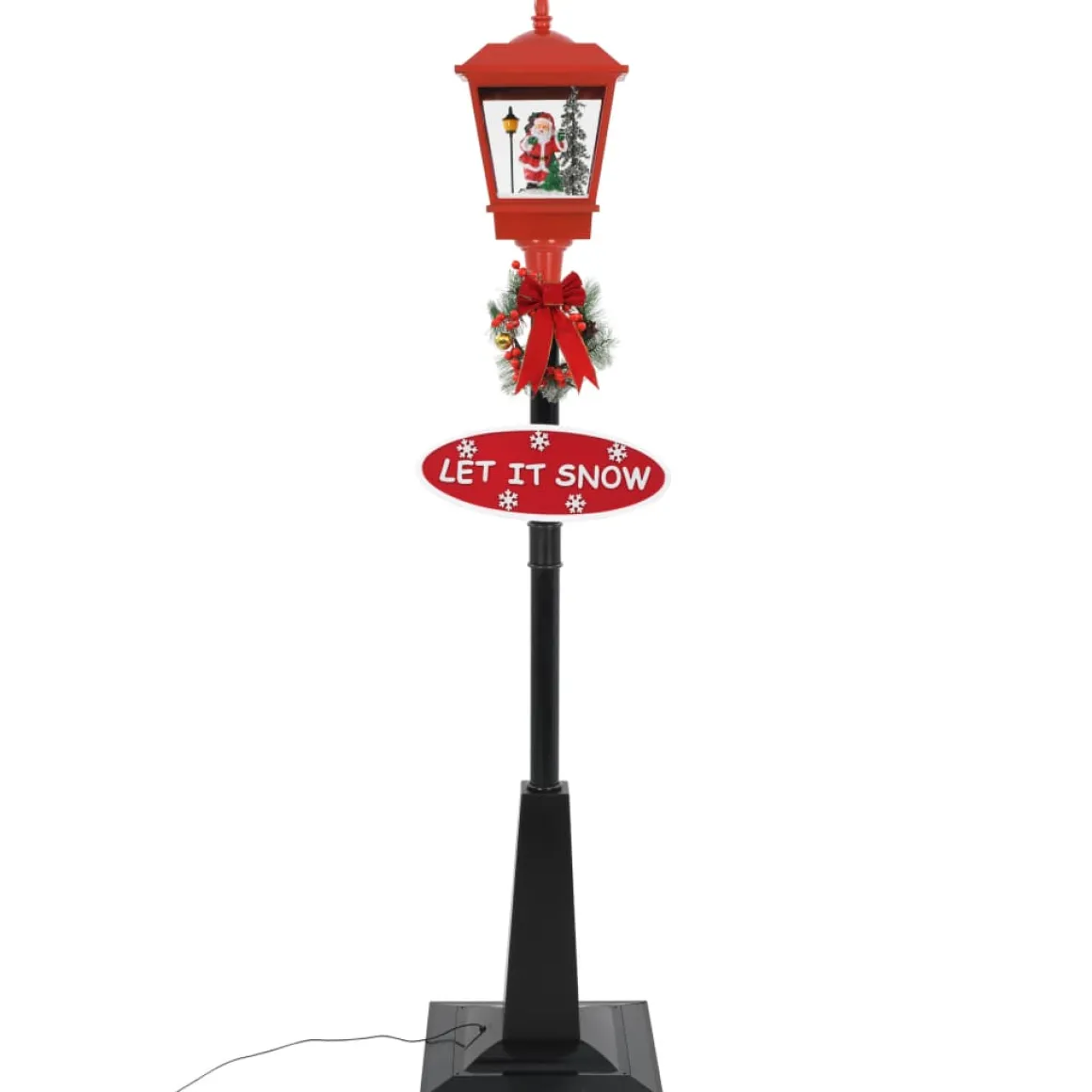 Farola Laponia interior luz LED + melodía rojo 180 cm