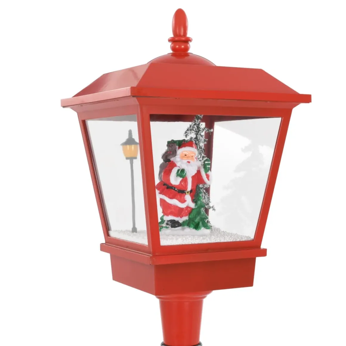 Farola Laponia interior luz LED + melodía rojo 180 cm