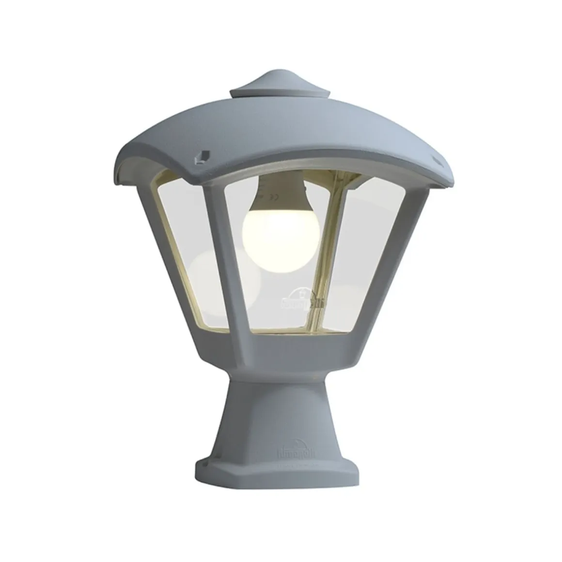 Farola Roby Fumagalli diseño sobremuro gris 29x20x20 cm