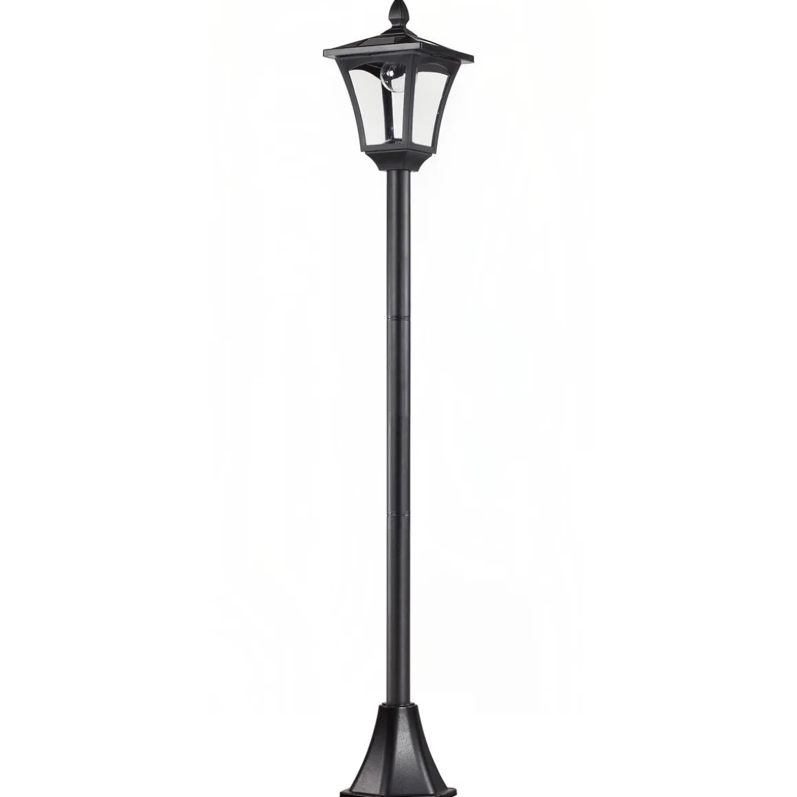 Farola solar Thom Outsunny 4 paneles 6000K negro 160x18x18 cm
