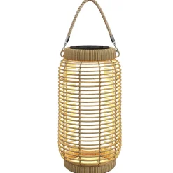 Farolillo solar Ashti Outsunny luces LED natural Ø18x37 cm