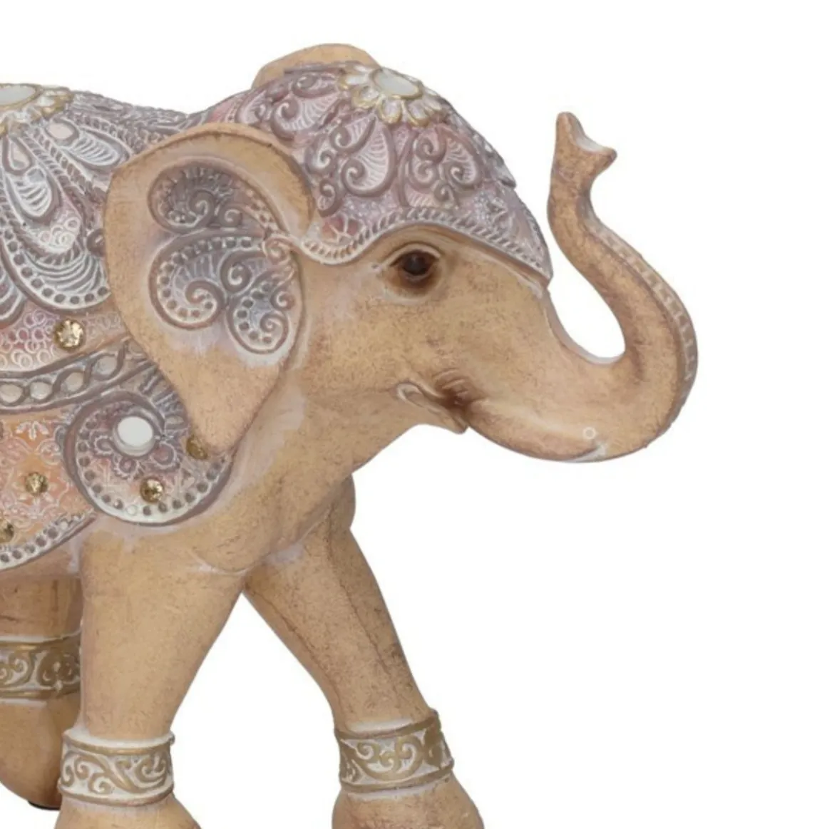 Figura de elefante Navil beige 14,5x17,5x6,5 cm