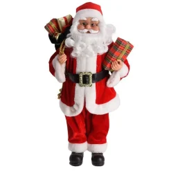 Figura decorativa Papá Noel rojo/blanco 37 cm
