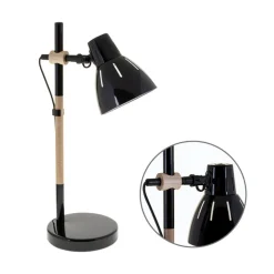 Flexo Dalva Lumit 11W de sobremesa negro/natural Ø23x47 cm