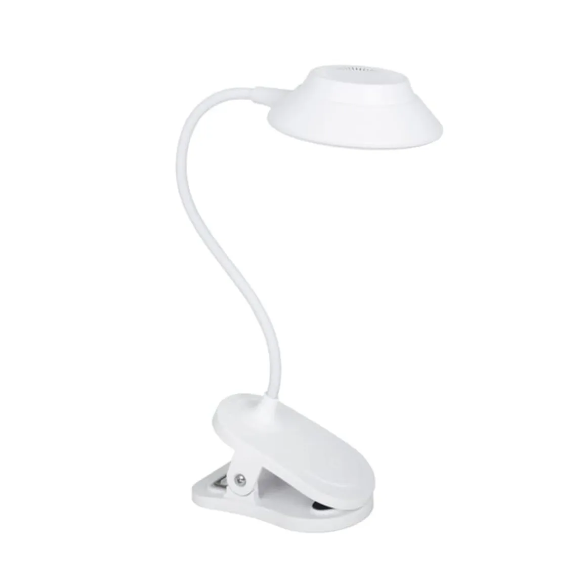 Flexo KLIP 5W regulable + pinza + inalámbrico blanco