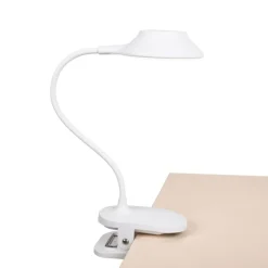 Flexo KLIP 5W regulable + pinza + inalámbrico blanco