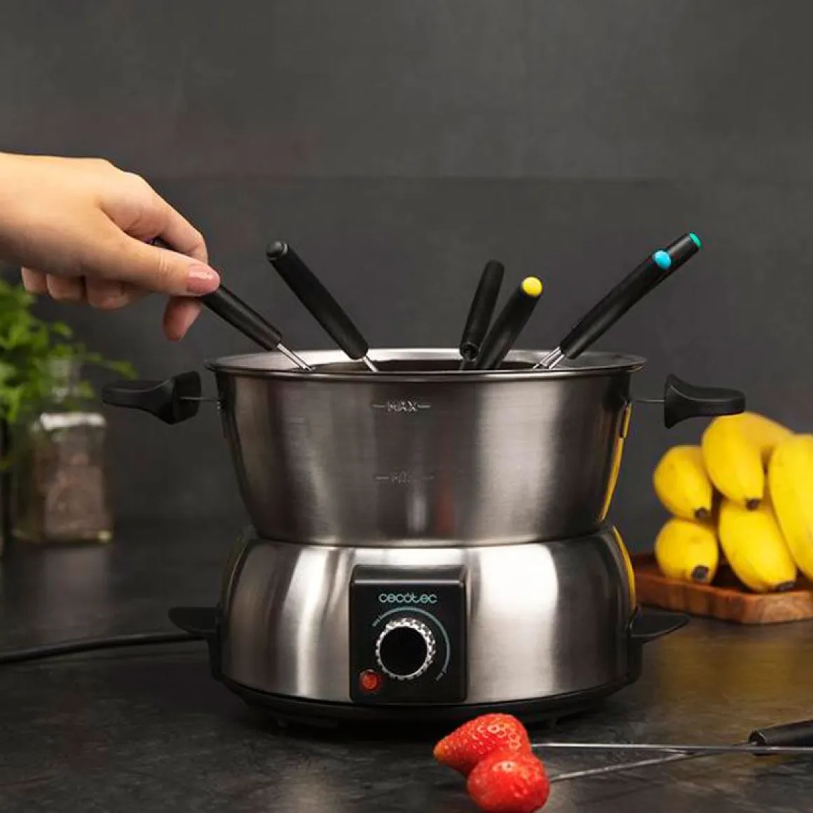 Fondue Cecotec Fun GourmetFondue 1000W 8 tenedores inox