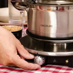 Fondue eléctrica Cecotec Fun Gourmetfondue Advance 1500W con 8 tenedores 1,7L acero inoxidable