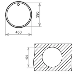 Fregadero de cocina Teka ERC 1C 1 cubeta circular inox