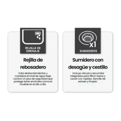Fregadero Infiniton Belcanto49C1 1 cubeta con desagüe y cestillo acero inoxidable satinado 50 cm