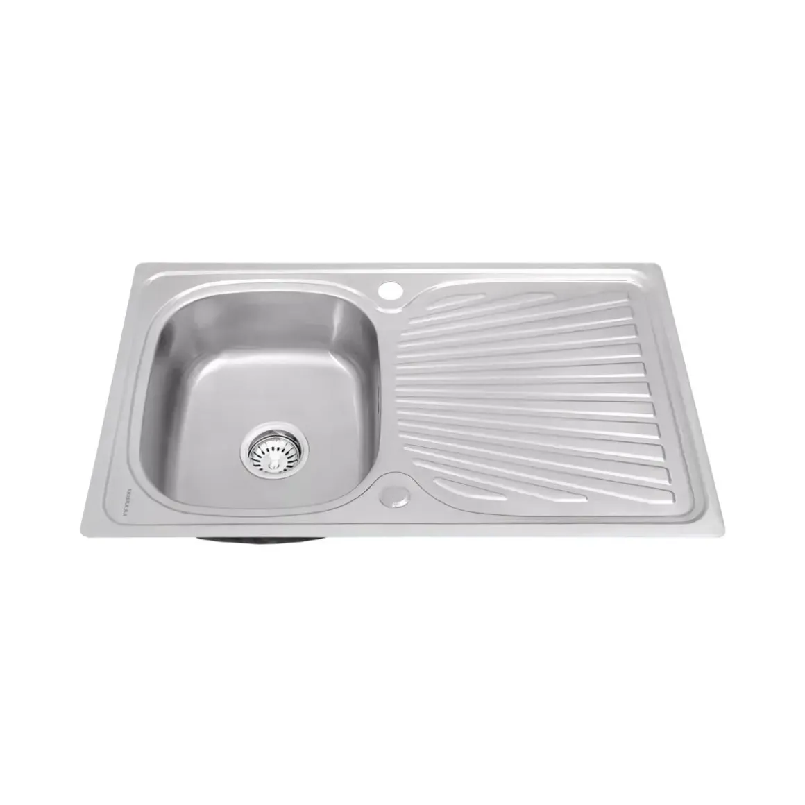 Fregadero Infiniton Belcanto86RC1 1 cubeta con escurridor diseño reversible acero inoxidable satinado 90 cm