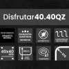 Fregadero Infiniton Disfrutar40.40QZ 1 cubeta 3 tipos de instalación granito negro 20x40x40 cm