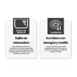 Fregadero Infiniton Reale85C1 1 sumidero satinado acero inoxidable Ø36x16 cm