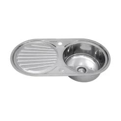 Fregadero Infiniton Reale85C1 1 sumidero satinado acero inoxidable Ø36x16 cm