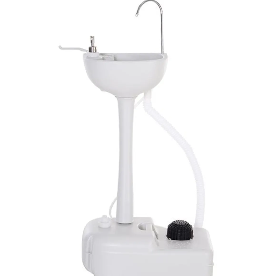 Fregadero portátil con tanque 17L blanco 51x33,5x103 cm