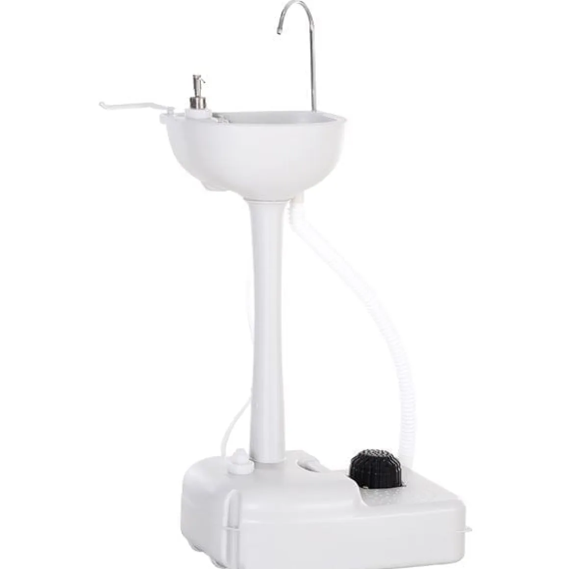 Fregadero portátil con tanque 17L blanco 51x33,5x103 cm