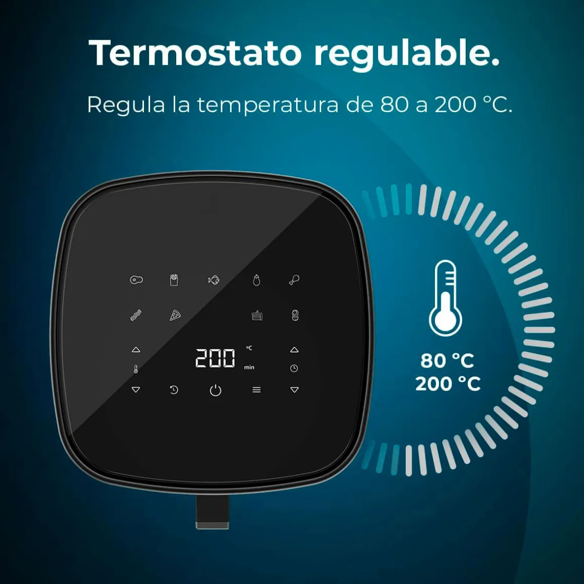 Freidora de aire Cecotec Cecofry Fantastik 5500 1500W 5,5L negro