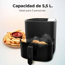 Freidora de aire Cecotec Cecofry Fantastik 5500 1500W 5,5L negro