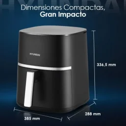 Freidora de aire Hyundai HAF7000D 1800W 7L 10 programas negro