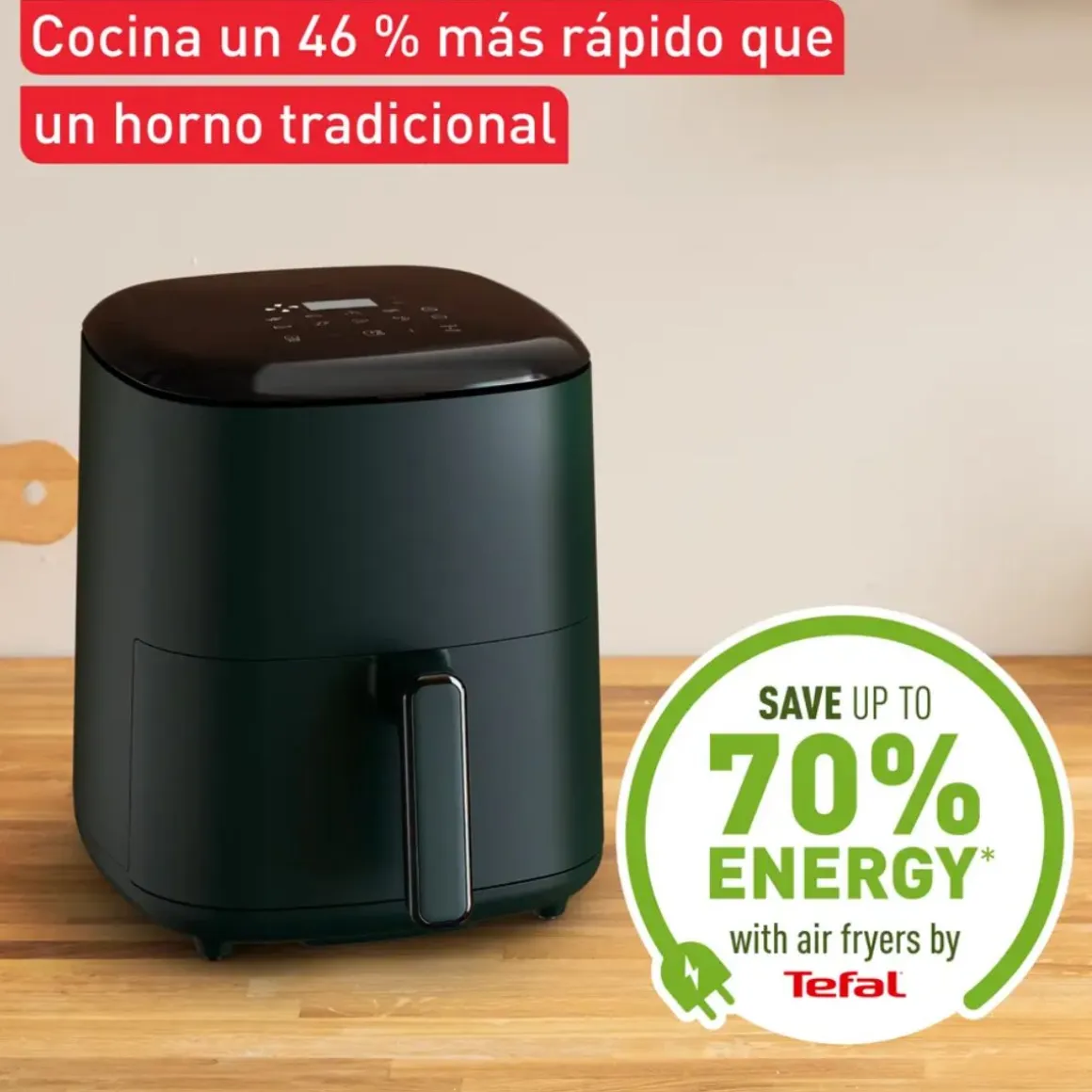 Freidora de aire Tefal EY245310 5L 10 programas verde