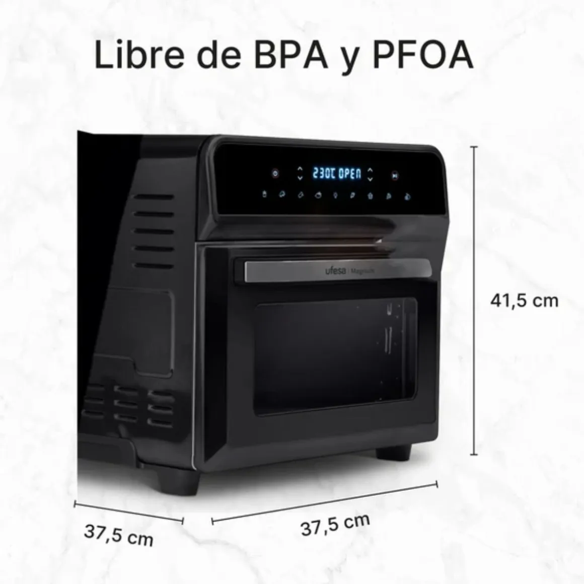 Freidora de aire Ufesa Magnum 1800W 23L digital 8 programas negro