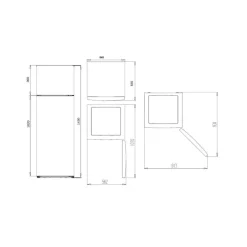 Frigorífico 2 puertas Aspes AF145503E 206L cíclico E blanco 143 cm