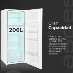 Frigorífico 2 puertas Aspes AF145503E 206L cíclico E blanco 143 cm