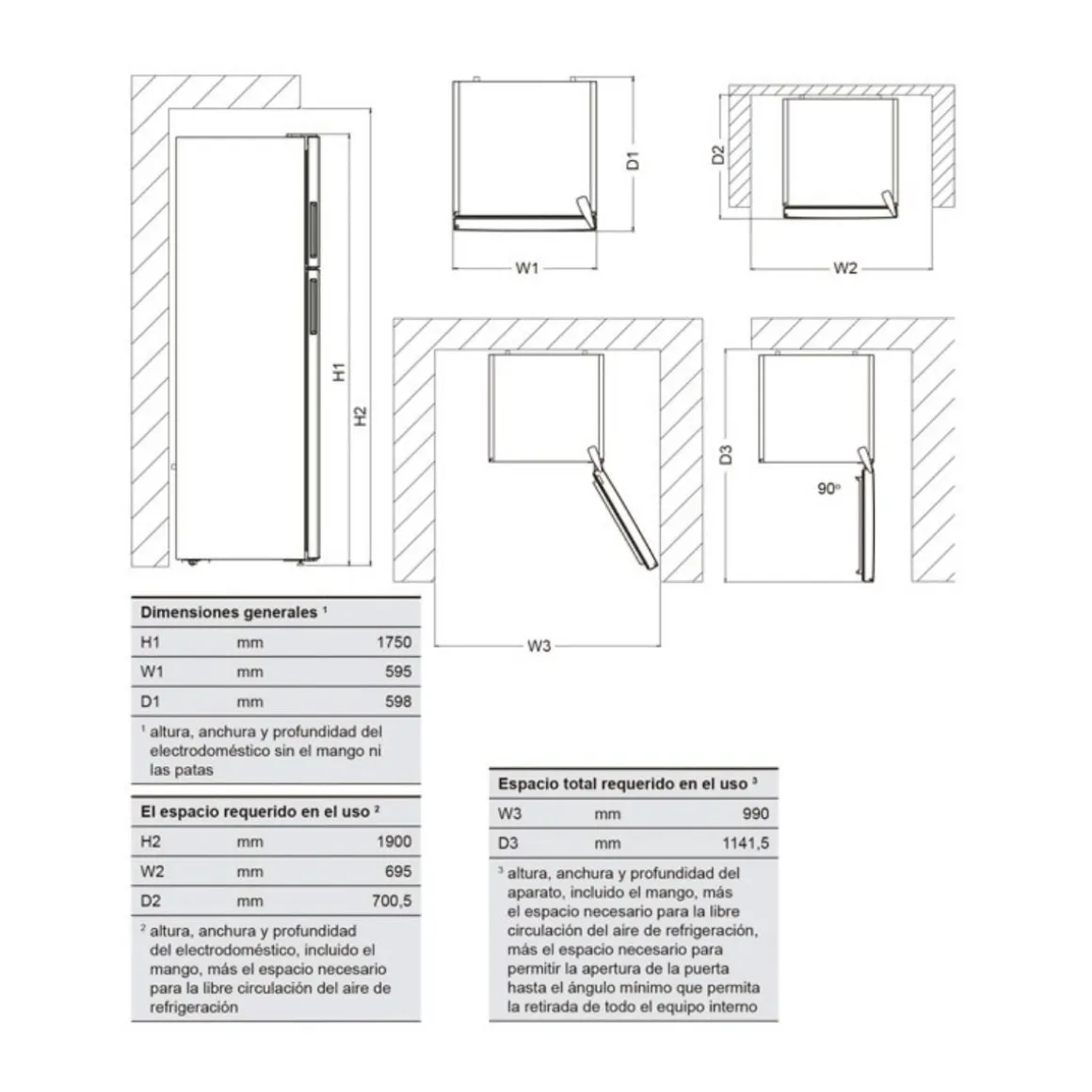 Frigorífico 2 puertas New Pol NWFR170X Less Frost 312L E inox 170 cm