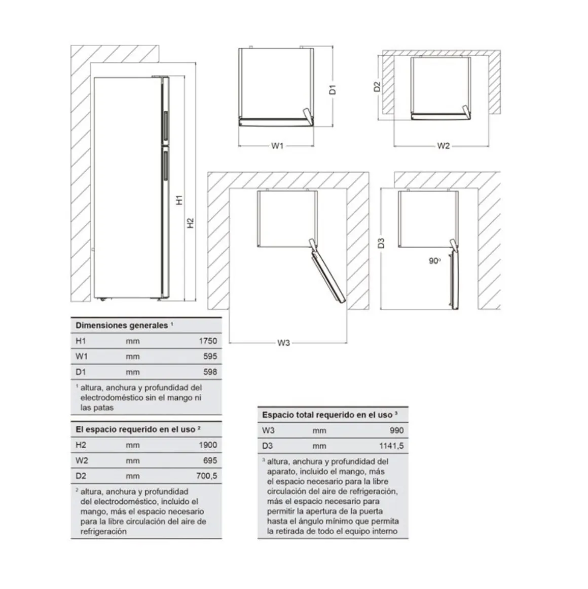 Frigorífico 2 puertas New Pol NWFR170 Less Frost E blanco 175 cm
