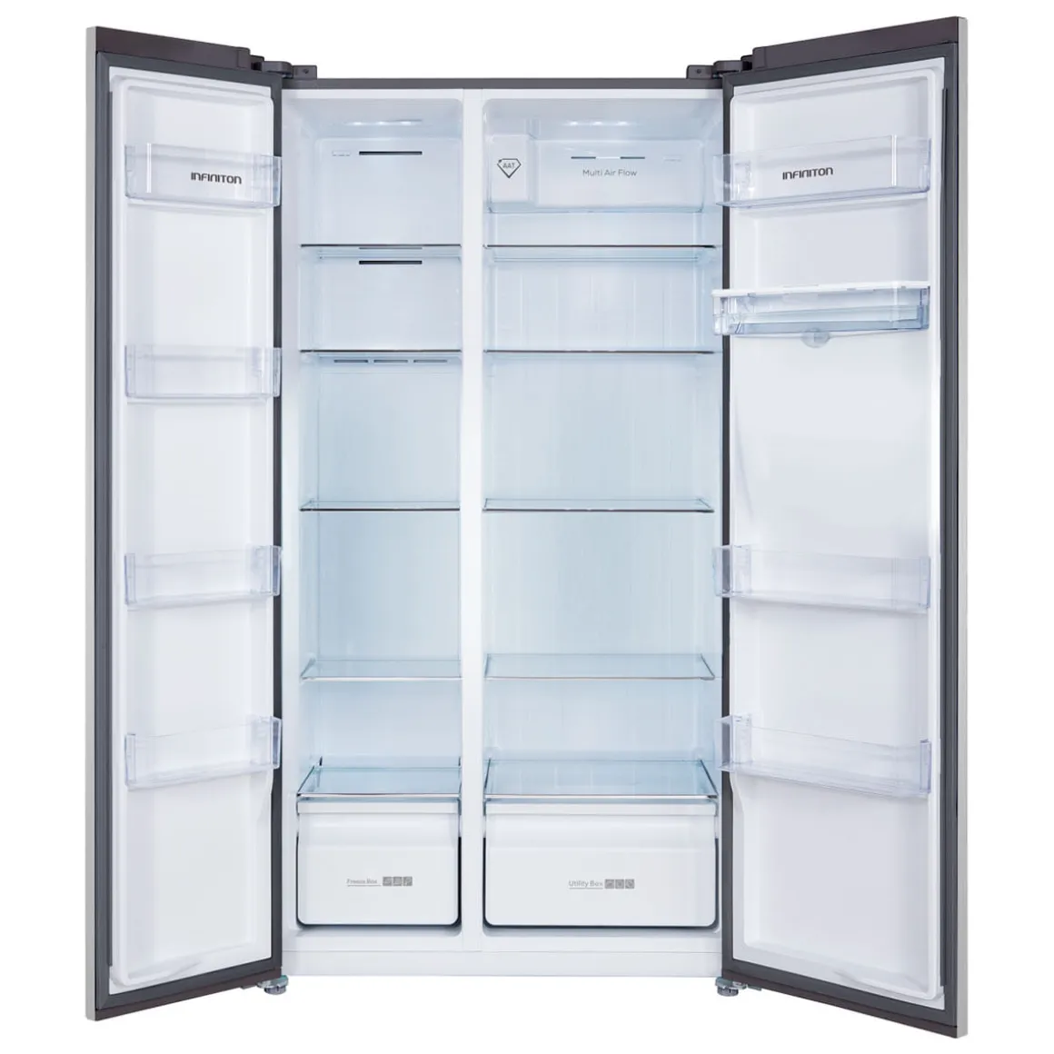 Frigorífico americano Infiniton SBS-503A77XED Total No Frost 503L dispensador de agua E inox 176,8 cm