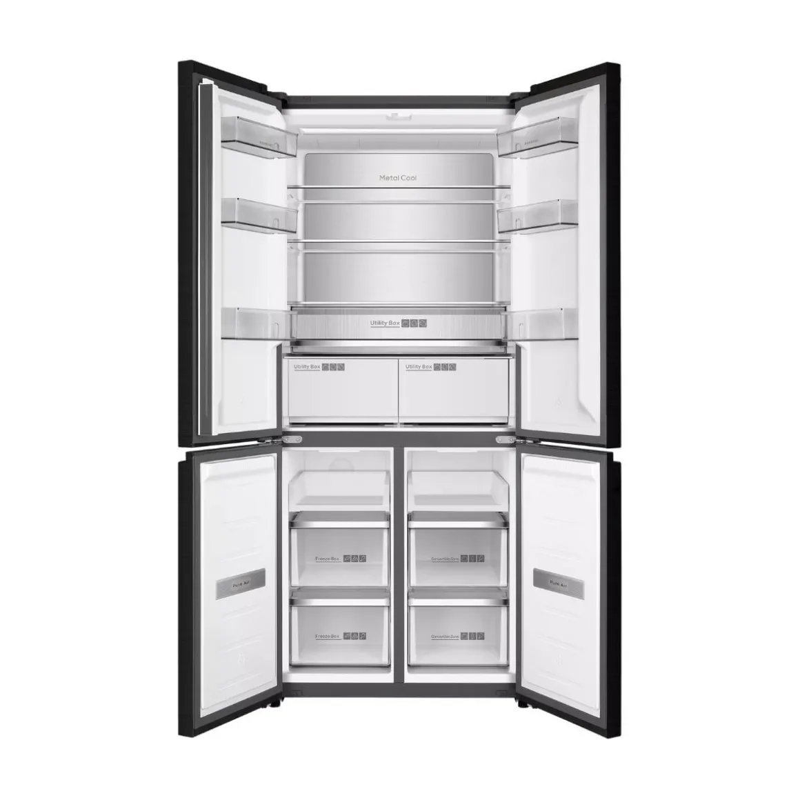 Frigorífico americano Infiniton AMCB-580CD90NEC Total No Frost 456L E negro 190 cm