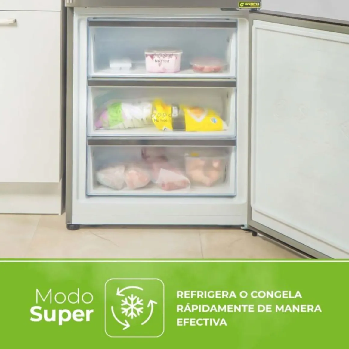 Frigorífico combi Aspes AC2700ENFIX No Frost 495L inox 200 cm