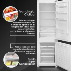 Frigorífico combi Aspes ACI1775500E integrable cíclico 251L E blanco 177 cm
