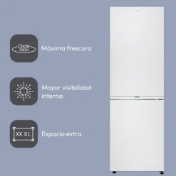 Frigorífico combi Candy Fresco 500 No Frost 355L E blanco 185 cm