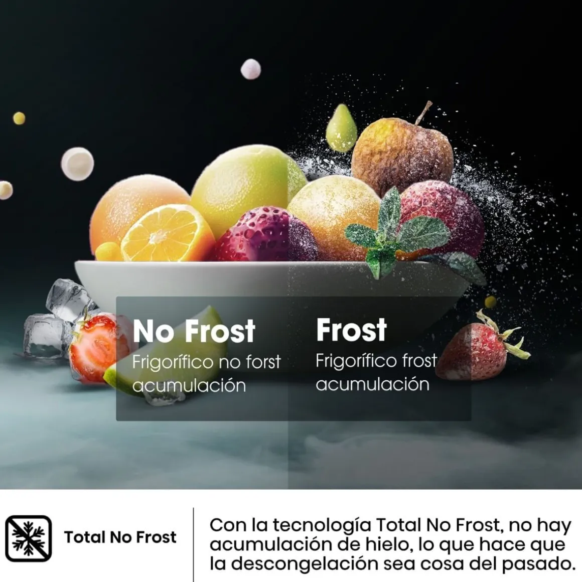 Frigorífico combi Hisense RB329N4AWE 255L Total No Frost E blanco 180 cm