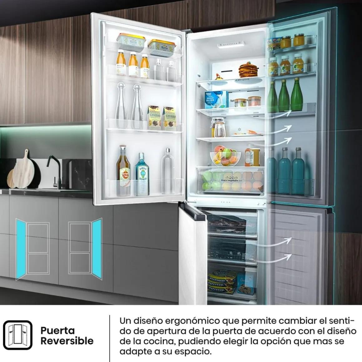 Frigorífico combi Hisense RB329N4AWE 255L Total No Frost E blanco 180 cm