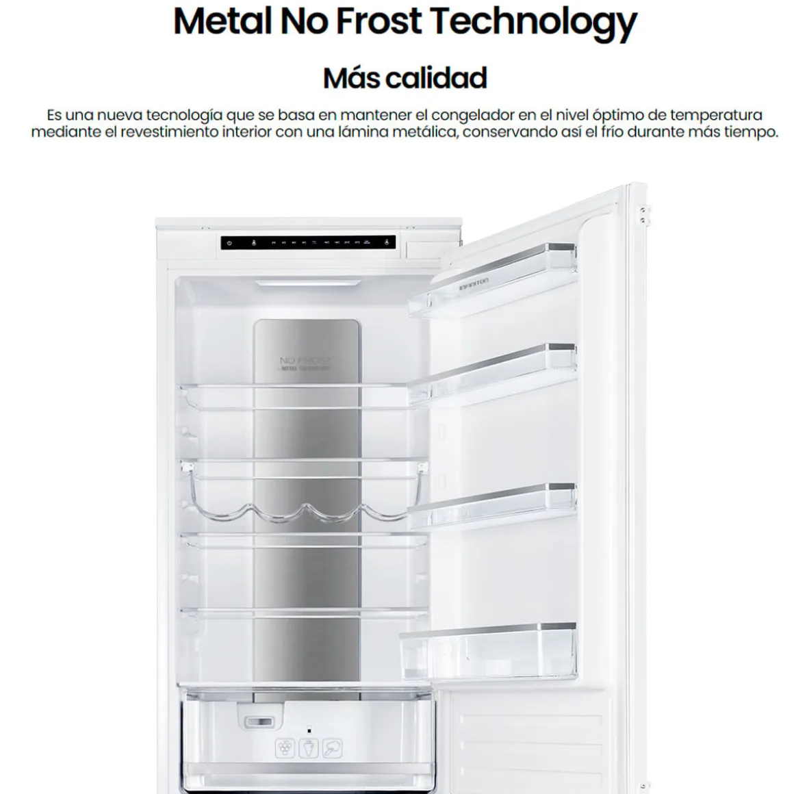 Frigorífico combi Infiniton FGC-BB39N Metal No Frost 270L control Tri-Zona E blanco 193,7 cm