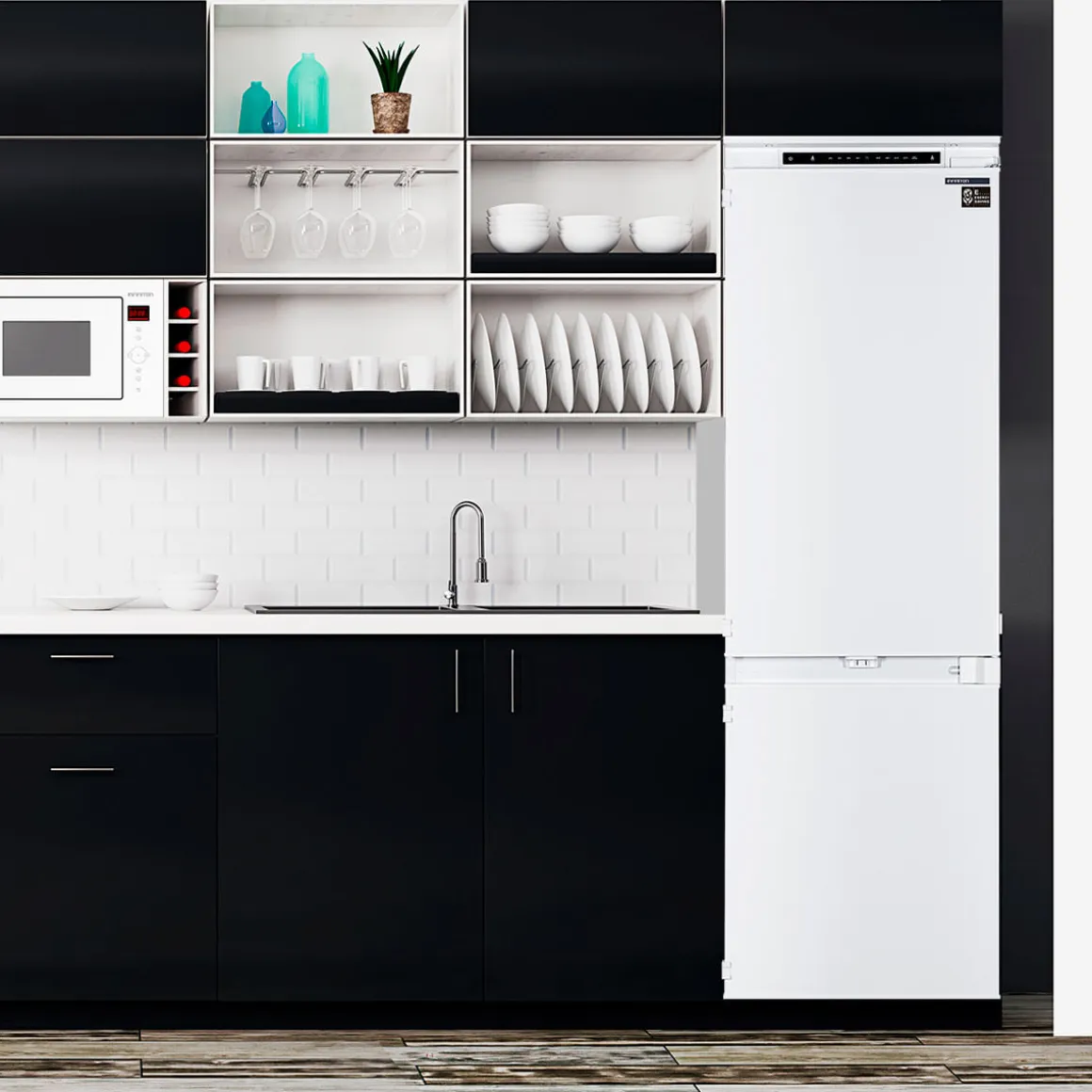 Frigorífico combi Infiniton FGC-BB39N Metal No Frost 270L control Tri-Zona E blanco 193,7 cm