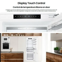Frigorífico combi Infiniton FGC-BB690 Total No Frost 341L Ambilight design E blanco 193,7 cm