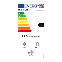 Frigorífico combi Infiniton FGC-262C80BEP Defrost 262L E blanco 180 cm