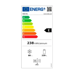 Frigorífico combi New Pol NWC200ELIDX No Frost Multicooling 327L E inox 201 cm