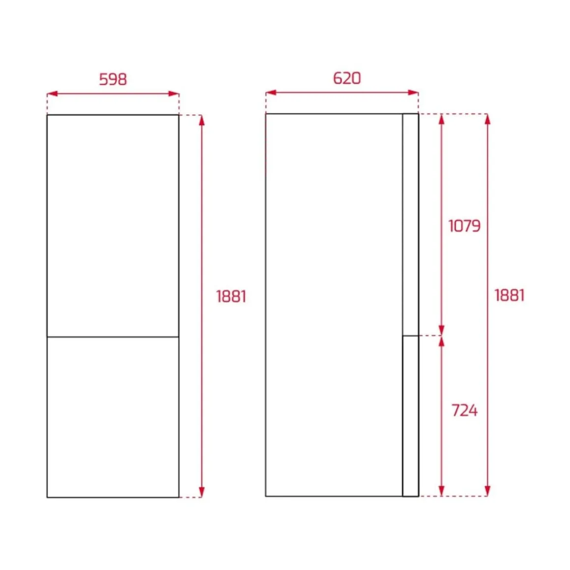 Frigorífico combi Teka NFL342C Total No Frost 302L E inox 188 cm