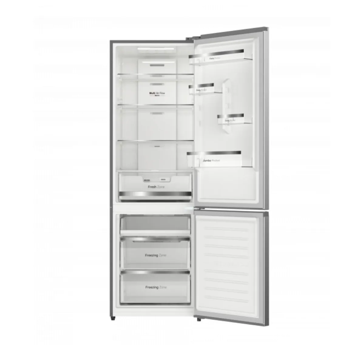 Frigorífico combi VOK EVR-405NEI No Frost 405L E inox 185,5 cm