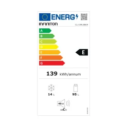 Frigorífico una puerta Infiniton CL-109L8BEH cíclico 109L E blanco 85 cm