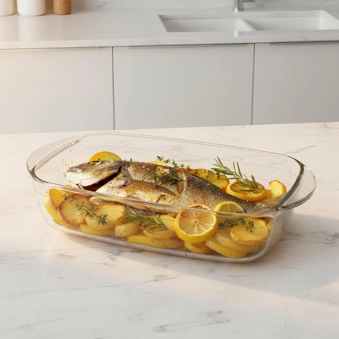 Fuente Ocuisine diseño rectangular con tapa vidrio 4,1L