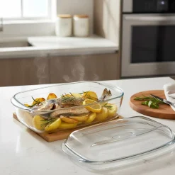 Fuente Ocuisine diseño rectangular con tapa vidrio 4,1L