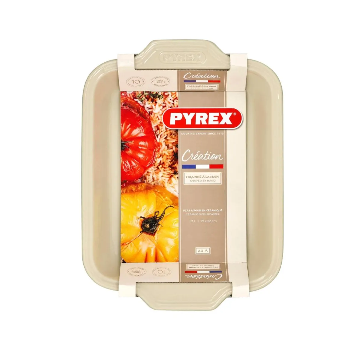 Fuente para horno Creation Pyrex turquesa 22x29 cm